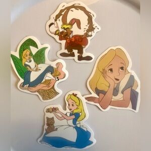 Alice in Wonderland Stickers 4ct
